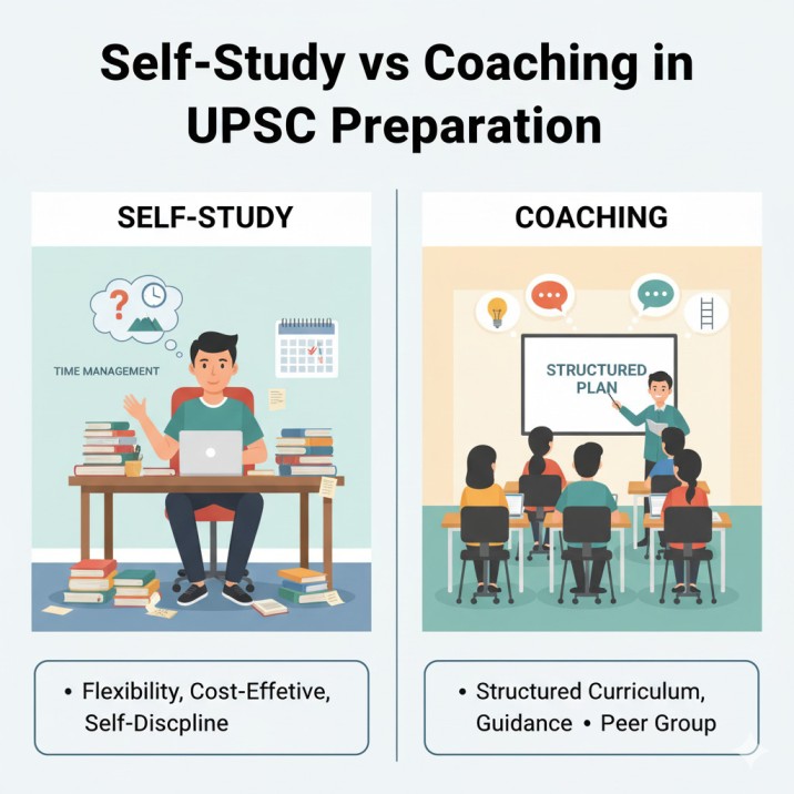SelfStudy vs Coaching in UPSC Preparation Top Coaching in Delhi Top Coaching in Delhi Self Study vs Coaching in UPSC Preparation